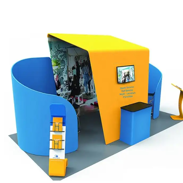 wholesale portable folding aluminum tube tension fabric display 3x3 standard booth exhibition booth